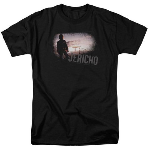 Jericho-Mushroom Cloud - Short Sleeve Adult 18-1 Tee - Black- Small