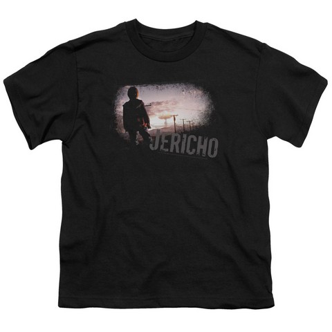 Jericho-Mushroom Cloud - Short Sleeve Youth 18-1 Tee - Black- Large