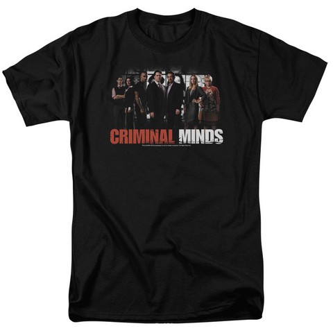 Criminal Minds-The Brain Trust - Short Sleeve Adult 18-1 Tee - Black- Medium