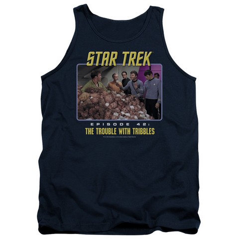 St-Original-The Trouble With Tribbles - Adult Tank Top - Navy- 2X