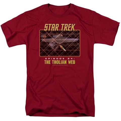 St-Original-The Tholian Web - Short Sleeve Adult 18-1 Tee - Cardinal- Medium