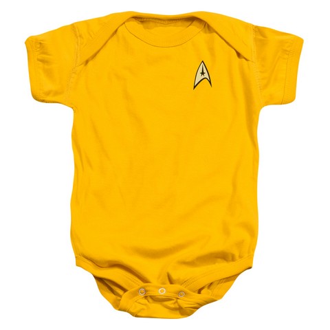 Star Trek-Command Uniform - Infant Snapsuit - Gold- Large 18 Mos