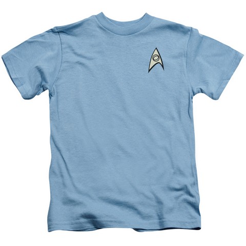 Star Trek-Science Uniform - Short Sleeve Juvenile 18-1 Tee - Carolina Blue- Large 7