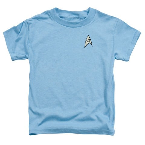 Star Trek-Science Uniform - Short Sleeve Toddler Tee - Carolina Blue, Medium 3T