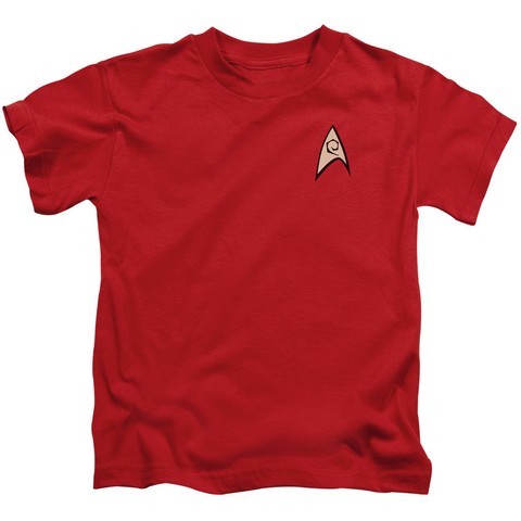 Star Trek-Engineering Uniform - Short Sleeve Juvenile 18-1 Tee - Red- Large 7