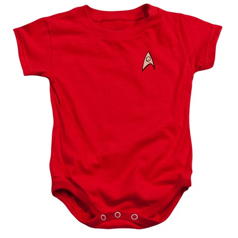 Star Trek-Engineering Uniform - Infant Snapsuit - Red- Large 18 Mos