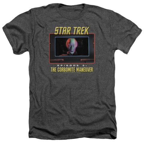 St Original-The Corbomite Maneuver - Adult Heather Tee - Charcoal- Extra Large