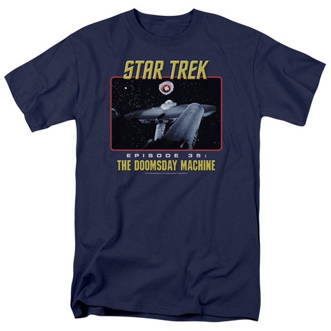 St Original-The Doomsday Machine - Short Sleeve Adult 18-1 Tee - Navy- Extra Large