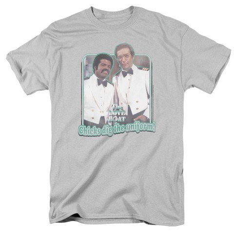 Love Boat-Dig The Uniform - Short Sleeve Adult 18-1 Tee - Silver- Medium