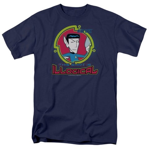Quogs-Illogical - Short Sleeve Adult 18-1 Tee - Navy- Medium