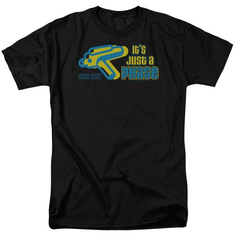 Quogs-Just A Phase - Short Sleeve Adult 18-1 Tee - Black- Extra Large