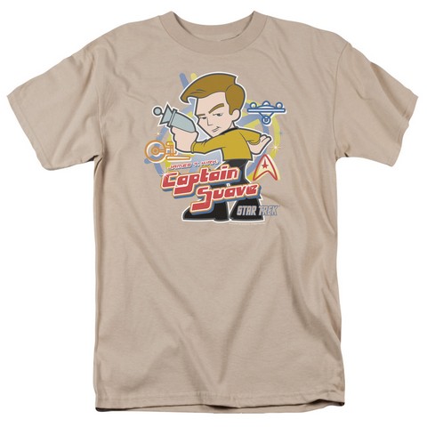 Quogs-Captain Suave - Short Sleeve Adult 18-1 Tee - Sand- 2X