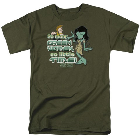 Quogs-I Need More Time - Short Sleeve Adult 18-1 Tee - Military Green- Medium