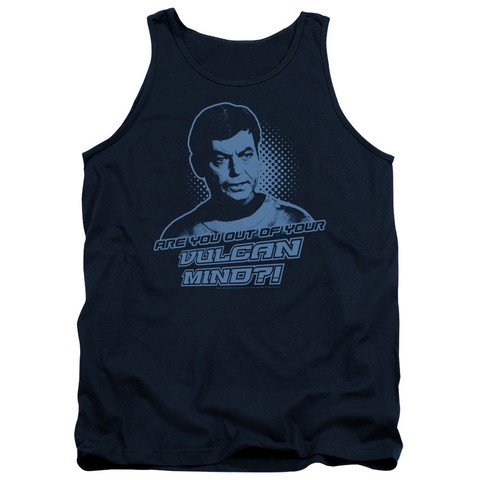 St Original-Vulcan Mind - Adult Tank Top - Navy- Large
