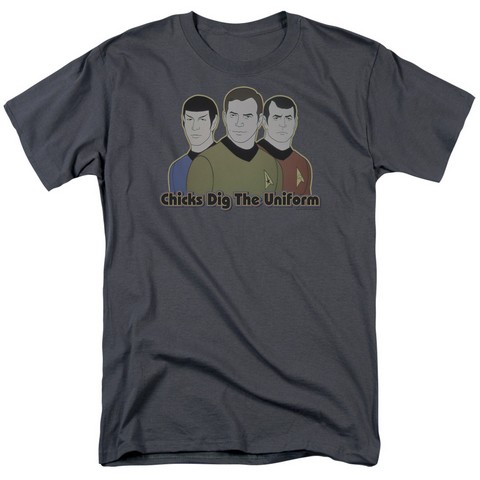 Star Trek-Dig It - Short Sleeve Adult 18-1 Tee - Charcoal- Medium