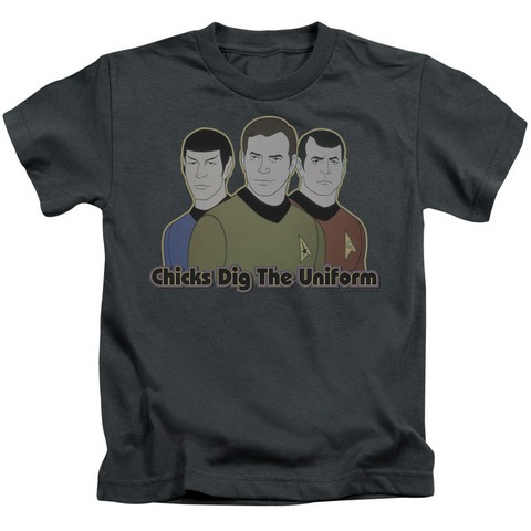 Star Trek-Dig It - Short Sleeve Juvenile 18-1 Tee - Charcoal- Small 4