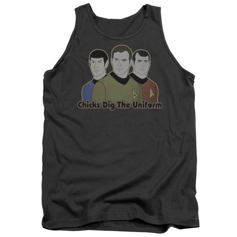 Star Trek-Dig It - Adult Tank Top - Charcoal- Medium