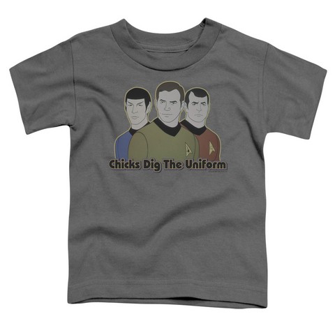 Star Trek-Dig It - Short Sleeve Toddler Tee - Charcoal- Small 2T