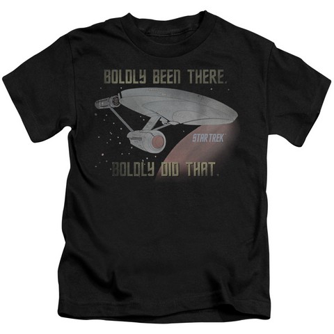 Star Trek-Boldly Did That - Short Sleeve Juvenile 18-1 Tee - Black- Medium 5-6