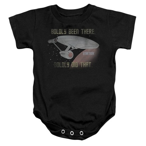 Star Trek-Boldly Did That - Infant Snapsuit - Black- Medium 12 Mos