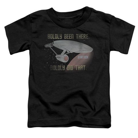 Star Trek-Boldly Did That - Short Sleeve Toddler Tee - Black- Medium 3T