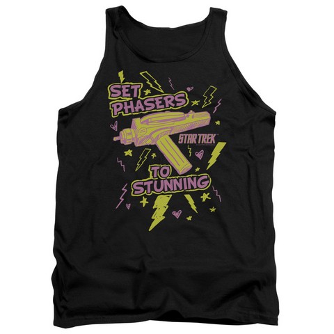 Star Trek-Set Phasers - Adult Tank Top - Black- Small