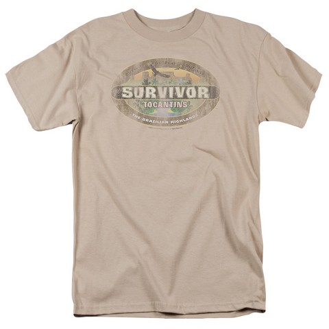 Survivor-Tocantins Distressed - Short Sleeve Adult 18-1 Tee - Sand- Small