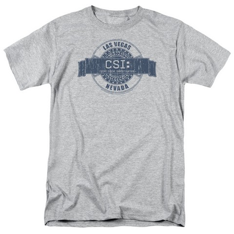 Csi-Vegas Badge - Short Sleeve Adult 18-1 Tee - Heather- Medium