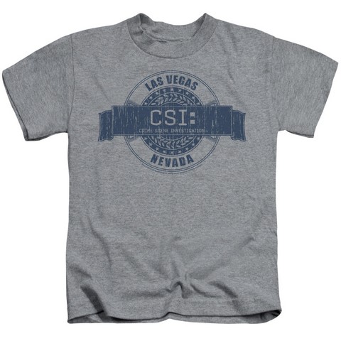 Csi-Vegas Badge - Short Sleeve Juvenile 18-1 Tee - Heather- Large 7