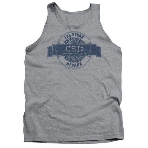 Csi-Vegas Badge - Adult Tank Top - Heather- Medium