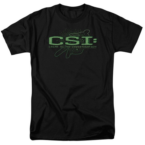 Csi-Sketchy Shadow - Short Sleeve Adult 18-1 Tee - Black- Small