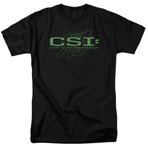 Csi-Sketchy Shadow - Short Sleeve Adult 18-1 Tee - Black- 5X