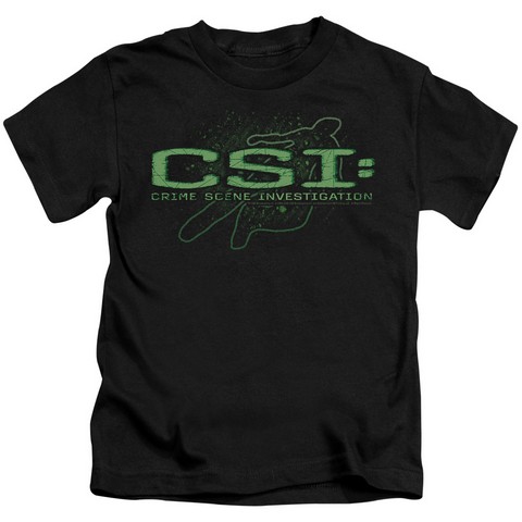 Csi-Sketchy Shadow - Short Sleeve Juvenile 18-1 Tee - Black- Large 7