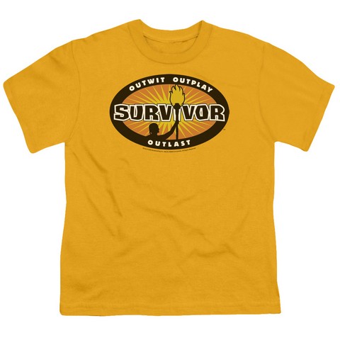Survivor-Gold Burst - Short Sleeve Youth 18-1 Tee - Gold- Small