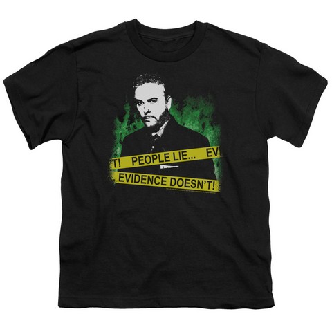 Csi-People Lie - Short Sleeve Youth 18-1 Tee - Black- Large