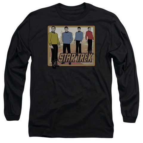 Star Trek-Classic - Long Sleeve Adult 18-1 Tee - Black- Large