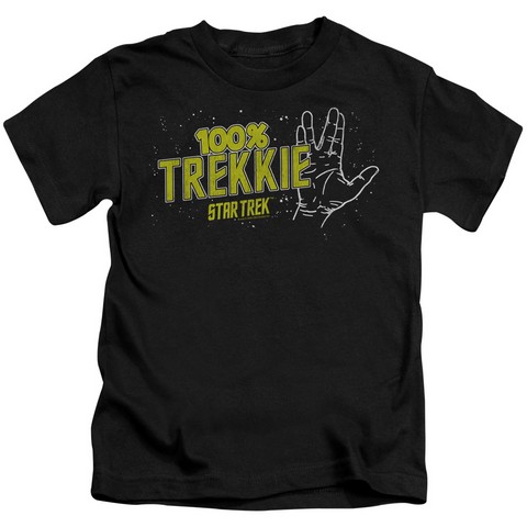 Star Trek-Trekkie 18-1 Tee - Black- Medium 5-6