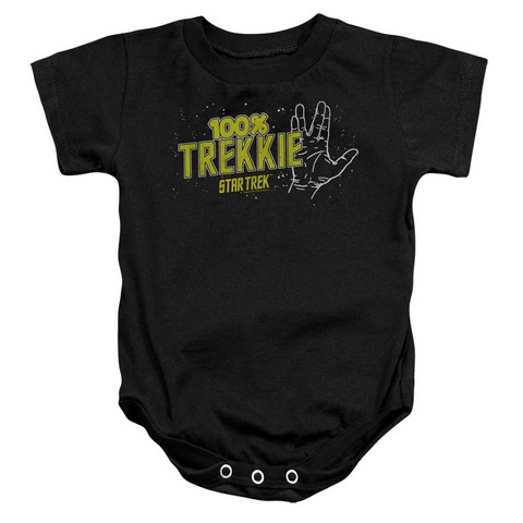 Star Trek-Trekkie - Infant Snapsuit - Black- Large 18 Mos