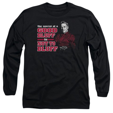 Ncis-No Bluffing - Long Sleeve Adult 18-1 Tee - Black- 2X