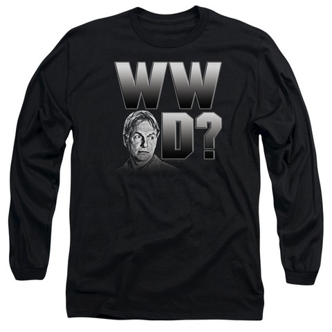 NCIS-What Would Gibbs Do - Long Sleeve Adult 18-1 Tee - Black- Medium