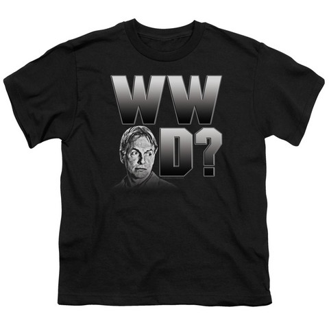 Ncis-What Would Gibbs Do - Short Sleeve Youth 18-1 Tee - Black- Medium