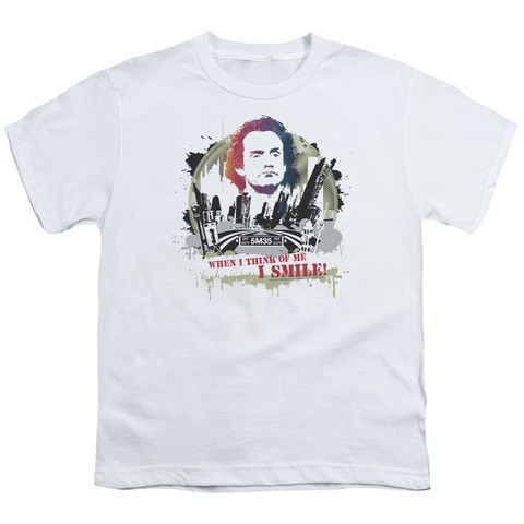 Taxi-Smiling Jim - Short Sleeve Youth 18-1 Tee - White- Medium