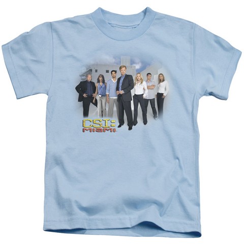 Csi-Miami Cast - Short Sleeve Juvenile 18-1 Tee - Light Blue, Large 7