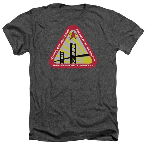 Star Trek-Starfleet Academy - Adult Heather Tee - Charcoal- Medium