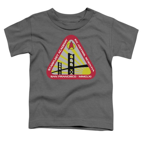 Star Trek-Starfleet Academy - Short Sleeve Toddler Tee - Charcoal- Small 2T