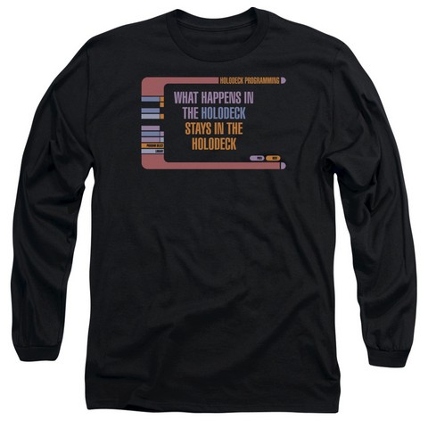 Star Trek-Holodeck Secrets - Long Sleeve Adult 18-1 Tee - Black- Extra Large