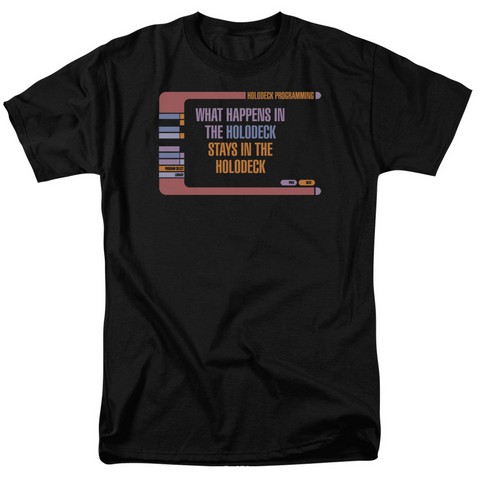 Star Trek-Holodeck Secrets - Short Sleeve Adult 18-1 Tee - Black- Medium