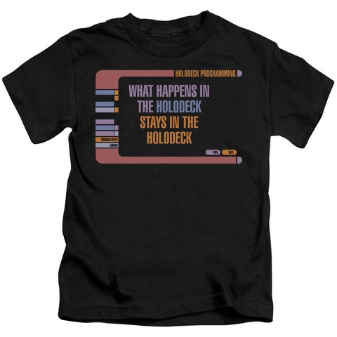 Star Trek-Holodeck Secrets - Short Sleeve Juvenile 18-1 Tee - Black- Large 7