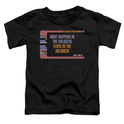 Star Trek-Holodeck Secrets - Short Sleeve Toddler Tee - Black- Medium 3T