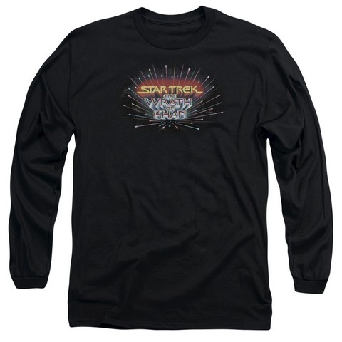 Star Trek-Khan Logo - Long Sleeve Adult 18-1 Tee - Black- Medium
